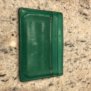 Men’s Coach Green Leather Card Case